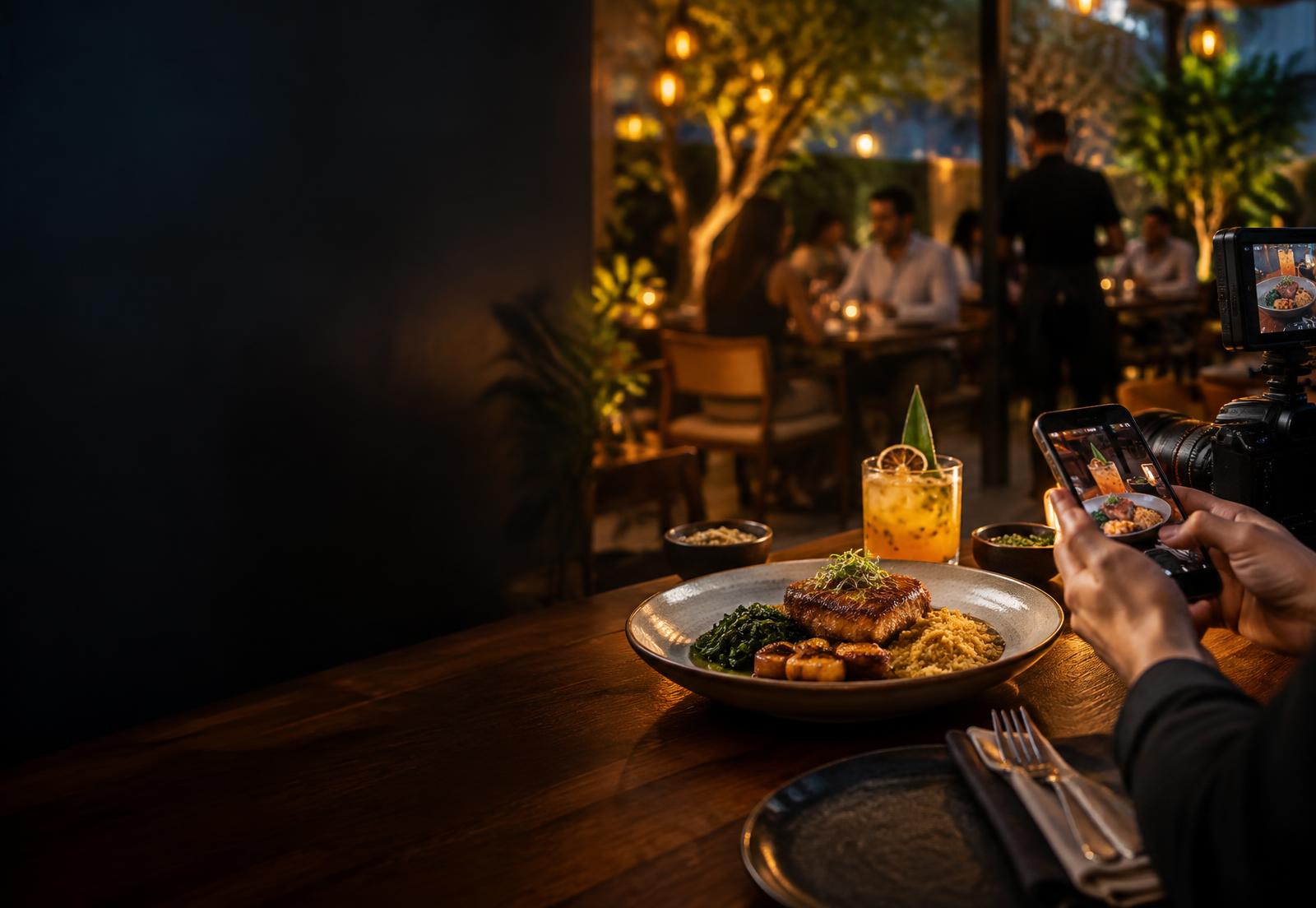 Produção de conteúdo gastronômico em restaurante